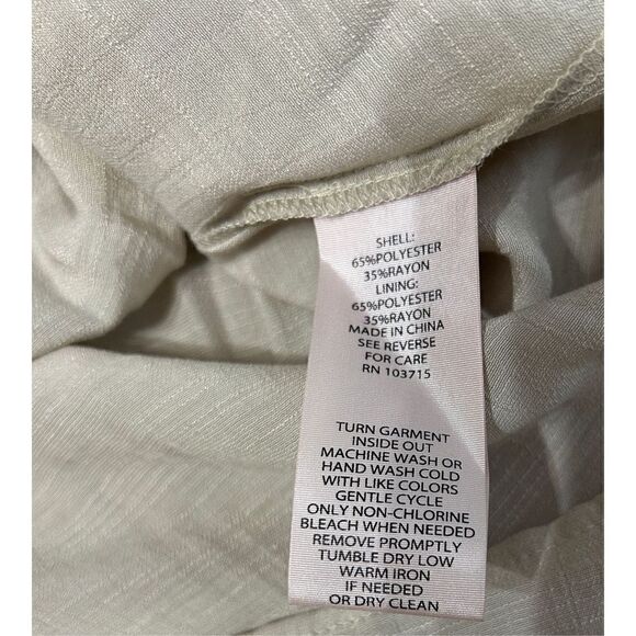 Nanette Lepore  Light Stone women’s blouse Size Medium lace trim lightweight - Picture 6 of 8